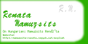 renata mamuzsits business card